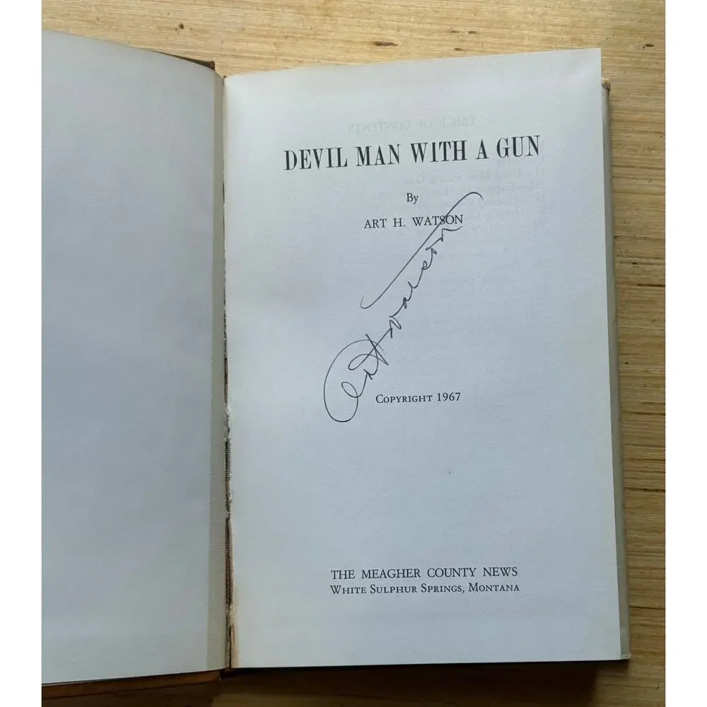 Devil Man with a Gun by Art Watson 1967 SIGNED by Author HC DJ